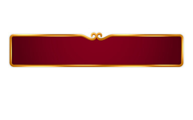 Elegant gold swirl-accent title banner &ndash; A gold title banner with a smooth rectangular layout and central swirl accent for title highlights, luxury branding, event headers, and elegant design projects