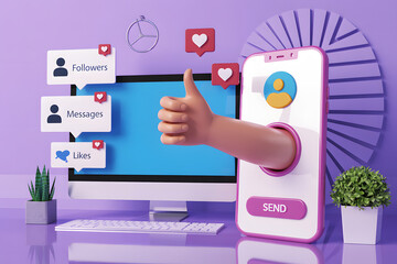 Social Media Engagement: Thumbs Up, Likes, Followers, and Messages
