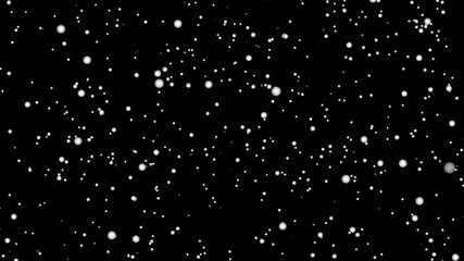Winter snow - falling snow animation, seamless loop. Alpha channel