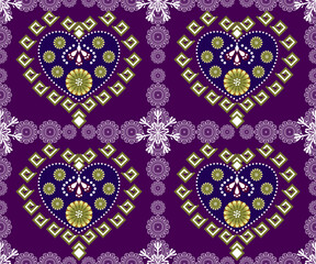 Seamless damask floral pattern vector illustration design texture wallpaper.Native American tribal fabric.Geometric ethnic motif. tiles, rug, carpet. design for woven textile printing blanket fashion