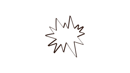 Boom Shape Line Art Flash Effect