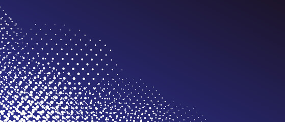 Gradient background featuring a dynamic pattern of white dots