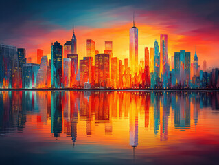 Fototapeta premium New York city skyline
