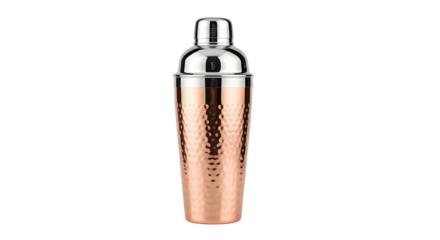 Buy copper cocktail shaker hammered finish barware equipment on transparent background