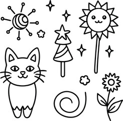 “Black and White People Group Icon Set – Minimal Team, User, Community Pictogram Collection”