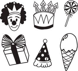 “Black and White People Group Icon Set – Minimal Team, User, Community Pictogram Collection”