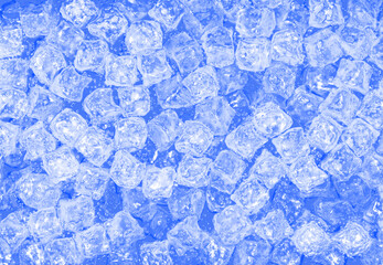 Ice cube blue background. 3d illustration