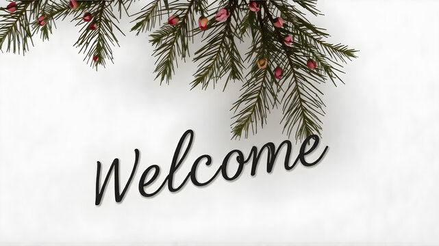 Minimalist bold welcome wording poster, versatile modern wall art design for stylish home entryway, printable greeting décor. - Powered by Adobe