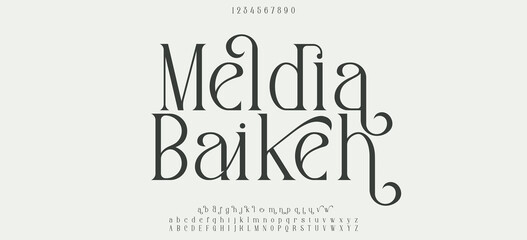 Luxury font alphabet logo. Typography beauty fashion elegant minimalist serif italic fonts decorative wedding vintage retro logos. vector illustration