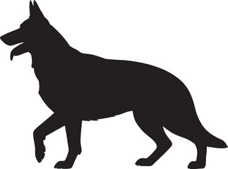 German Shepherd Dog Silhouette Vector