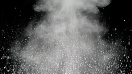 Dramatic Smoke Explosion Effects in Black Background.