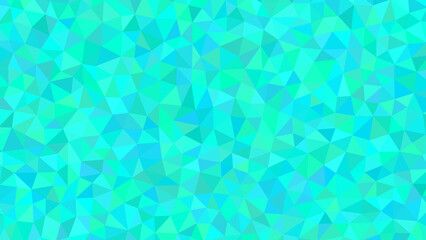 Abstract background pattern of bright cyan and turquoise low poly triangles