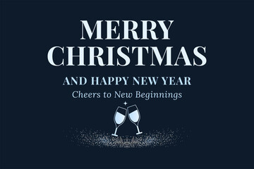 Merry Christmas And Happy New Year Celebration Greeting