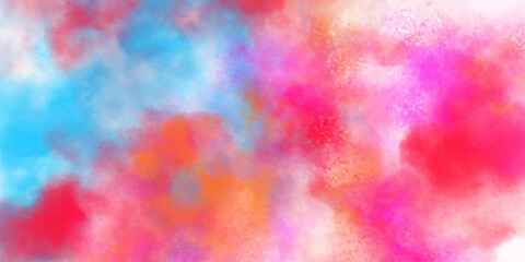 Abstract background with multicolor watercolor cloud. abstract light color grunge explosion on white background. Freeze motion of splash. Artwork for creative banner, card, template, design vector.	