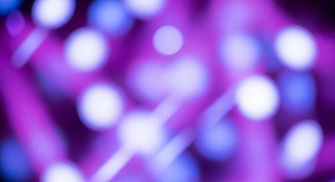 Purple and blue bokeh lights abstract background with diagonal lines blur blurred