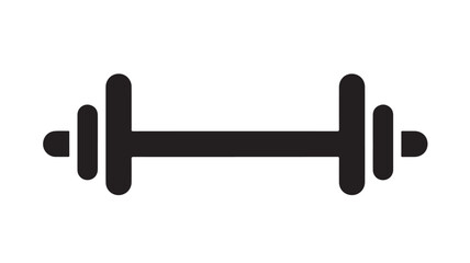 Dumbbell icon simple flat vector glyph isolated on white background for fitness and gym applications