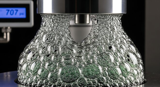 Pressure Test on Green Bubble Structure with Digital Display