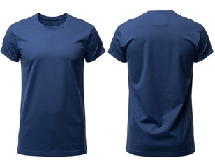 Blue T Shirt Mockup Front Back