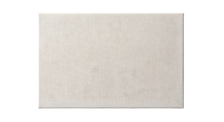 A plain beige square object on a white background.