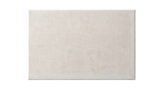 A plain beige square object on a white background.
