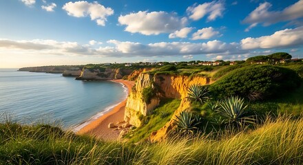 Coastal Cliffs and Beach