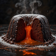 close up of hot chocolate in the fire