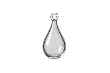 Glass drop pendant transparent jewelry element