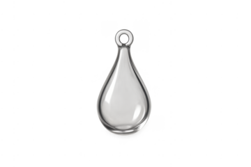 Glass drop pendant transparent jewelry element