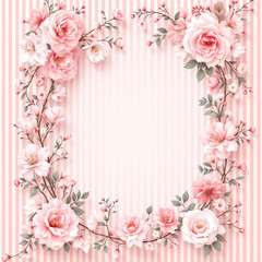 Mother’s Day Pink and White Striped Artwork