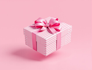 Mother’s Day Pink and White Striped Artwork