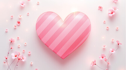 Mother’s Day Pink and White Striped Artwork