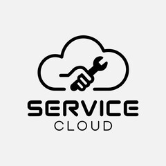 Cloud service logo design