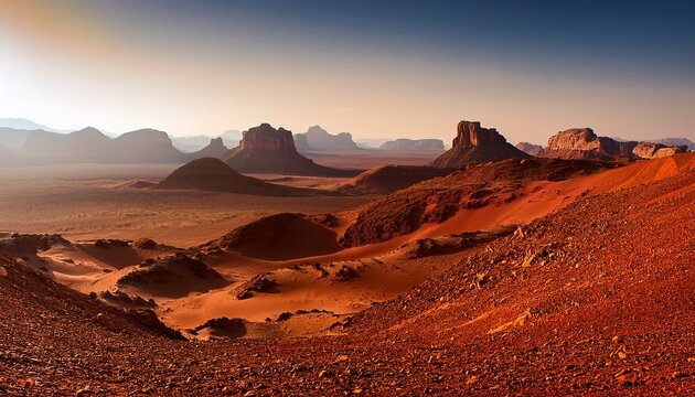 Wallpaper Background Of Mars Landscape Generative Ai
