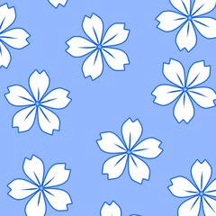 Obraz premium seamless pattern with blue flowers