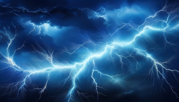 dark blue lightning background with dramatic flashes and electric energy effects in a stormy atmosphere