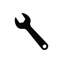 Repair and Maintenance Wrench Tool Icon - Vector Art on White Background