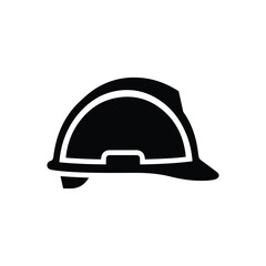 Construction Safety Hard Hat Helmet Icon - Vector Art on White Background