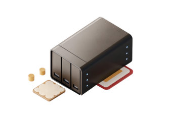 NAS drive isolated on suitable background 2