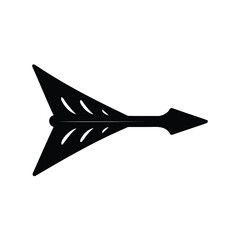 Sleek Black Arrow Design with Fletching Slots for Precision and Accuracy