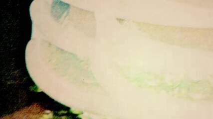 A quick ink smear and rapid halftone pattern shift Magazine Texture Transition. Best for fast cuts and energetic artistic sequences.