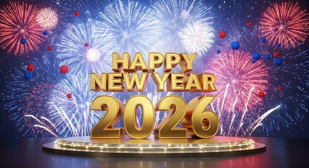 Happy New Year 2026 Fireworks