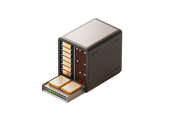Server rack isolated on suitable background