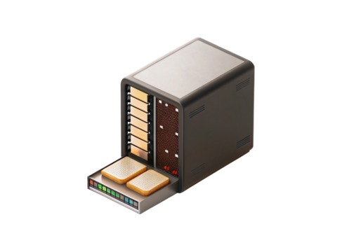 Server rack isolated on suitable background