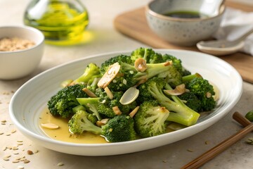 Stir-Fried Broccoli with Garlic | Healthy Chinese Vegetable Side Dish