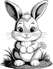 Bunny Silhouette Vector Design, Cute Bunny Silhouette Illustration, Rabbit Silhouette Graphic, Easter Bunny Silhouette Art, Minimal Bunny Outline Vector