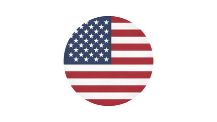 The United States flag design is shown in a circle against a black background.