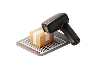 Barcode scanner isolated on suitable background 