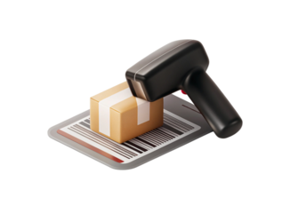 Barcode scanner isolated on suitable background 