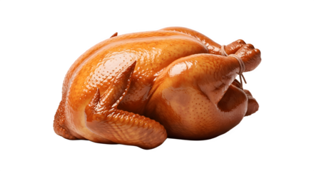 Roasted chicken ready to eat a delicious and savory meal for dinner.