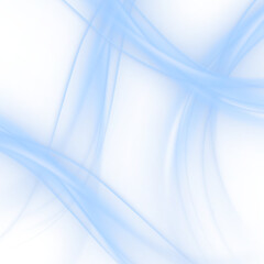 Abstract blue flowing lines creating a soft pattern, isolated on transparent background